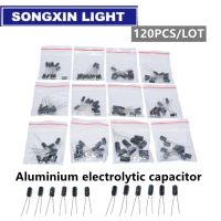 120pcs 1set of 120pcs 12 values 0.22UF-470UF Aluminum electrolytic capacitor assortment kit set pack Diy Kit