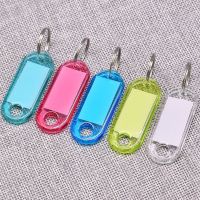 【DT】 hot  50 Pcs Color Key Chain Chain Room Number Key Rings Parts Diy  Plastic ID Label Name Tags With Split Ring For Baggage Key Tags