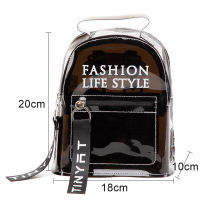 TINYAT Fashion Womens Backpack New Trend Female Clear Backpack Solid Color PVC Waterproof Travel Bagpack School Bag Mochila