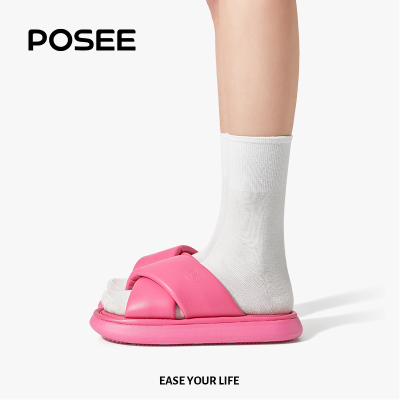 POSEE Aries Four-Season Slippers tiktok hot RMAXPRO 38° Fashion Straps Outside Wear Sandals Womens Summer Anti Slip Soft Sole Premium Feel Slippers WomenP10753W