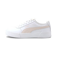 PUMA BASICS - รองเท้ากีฬาผู้หญิงวัสดุหนัง Carina สีขาว - FTW - 37032510