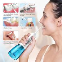 ZZOOI 3 Modes Rechargeable Oral Irrigator Portable Dental Water Flosser Waterproof Teeth Cleaner Floss Tooth 2 Jet Tips 300ml