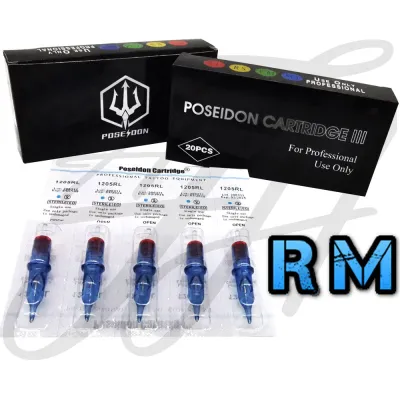 POSEIDON cartridge needleลงสี ลงเงา อุปกรณ์สัก สำหรับเครื่องฮอค เดินเส้น RM (5ชิ้น)