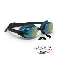 แว่นตาว่ายน้ำเลนส์สะท้อนแสง แว่นตาว่ายน้ำ Swimming goggles Bfit Mirrored lenses Prussian