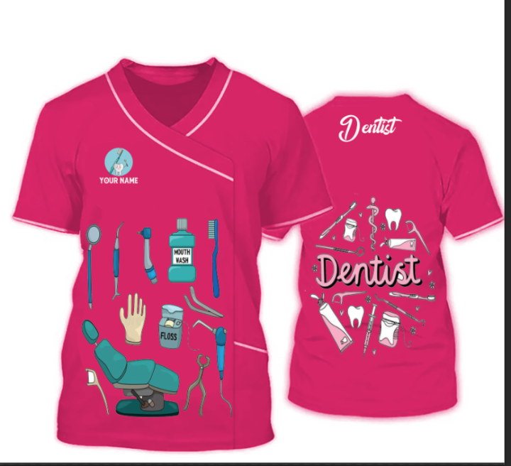 Personalized Name DENTIST Uniform Emergency Medical Technician Tshirt, Custom Nam Lazada PH