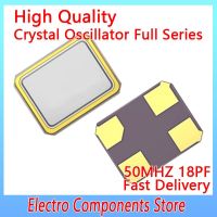 10PCS / Lot 4Pin 3225 50MHZ SMD ควอตซ์คริสตัลเรโซเนเตอร์ Passive Oscillator 18PF ±10PPM 3.2X2.5mm Crystal Oscillator