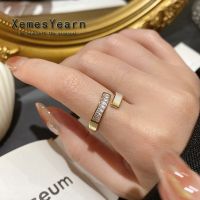 【HOT】☢ Advanced Design Gold Rings Woman 2022 Girls Fashion Jewelry Luxury Accessories