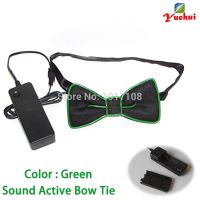 【YD】 Fashion10 decor Sound active bow tie glowing Wire Bow ClubdanceDJWedding Decoration