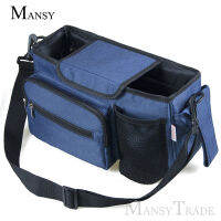 Mansy ใหม่ Multifunction กระเป๋าผ้าอ้อมแฟชั่นในตัวขวดเก็บอุณหภูมิกระเป๋าถุงมัมมี่เด็กกระเป๋ารถเข็นเด็กทารกกระเป๋ารถเข็นเด็ก (สีฟ้า)