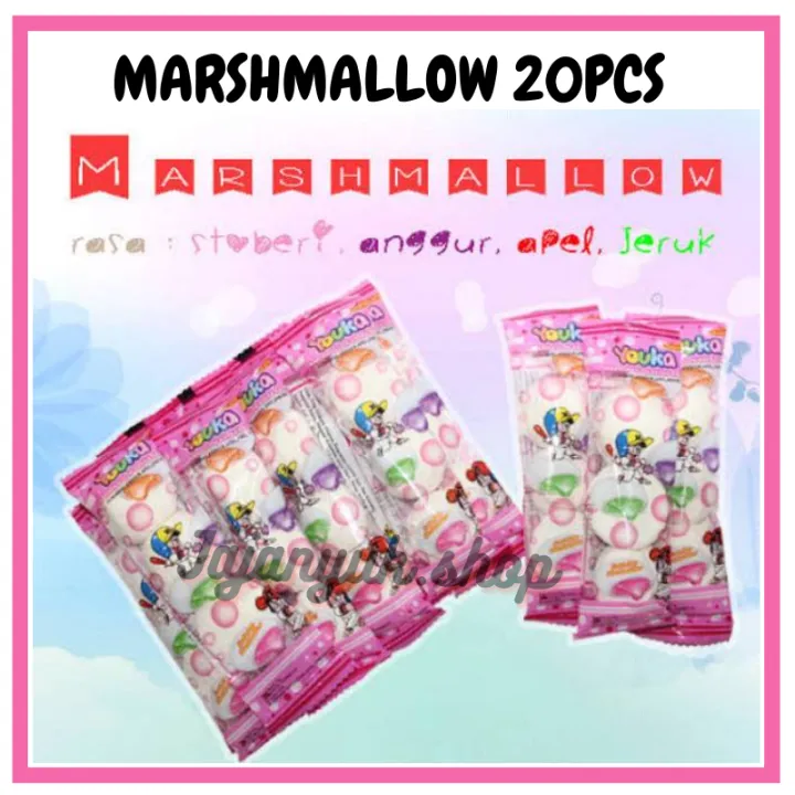 Marshmallow Yupi 20pcs Yupi Marshmallows Marshmallow Makanan