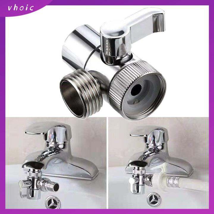 VHOIC 2 Way Faucet Adapter Sink Splitter Zinc Alloy Faucet Valve
