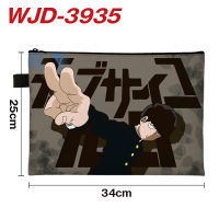 Mob Psycho 100การ์ตูนผ้าใบ3D Tas Berkas นักเรียน A4กระเป๋าข้อมูลกระเป๋าโรงเรียนที่เก็บเครื่องเขียน