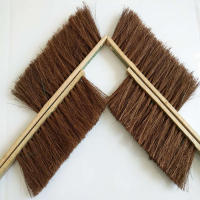 Bamboo Cleaning Brush Dusting Brush Coir Brush Bamboo Handle Brush Long Handle Brush Bristle Brush Coir Brush Brush for Textile Factory