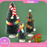 PUDE 30PCS ลายทางคริสต์มาส ผ้าพันคอคริสต์มาส งานทำมือ มินิมินิ ตุ๊กตา Headwear อุปกรณ์บ้านตุ๊กตา เครื่องแต่งกายสัตว์เลี้ยงขนาดเล็ก ผ้าพันคอขนสัตว์ขวดไวน์แดง สัตว์เลี้ยงแต่งตัวขึ้น