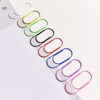 50pcs Metal Mixed Colored 50mm Paper Clip Bookmark Binder School Student Office Stationery Kid Accessories Patchwork Clip