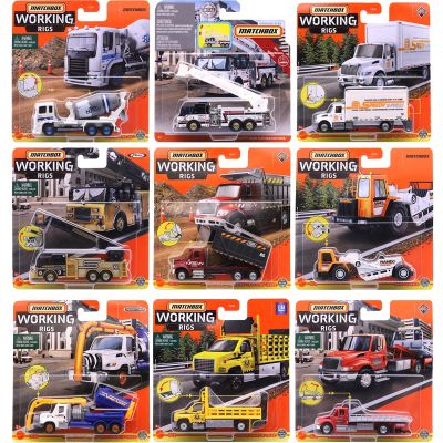 Matchbox Working Rigs International MV Box Truck MBX Mobile Crane Road Grader Durastar Truck Metal Diecast Model Cars Toy N3242 Die-Cast Vehicles