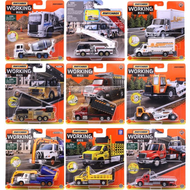 Matchbox Working Rigs International MV Box Truck MBX Mobile Crane Road ...