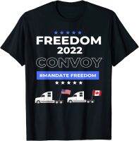 JHPKJFreedom 2022 Convoy USA and Canada Supports Our Truckers Funny Design Short  Sleeve Tshirts For Men S-3XL 4XL 5XL 6XL