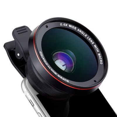 0.6X Wide-angle Lens Mobile Phone Lens Wide-angle Macro 2 In 1 58MM Caliber 4K HD Distortion-free Wide AngleTH