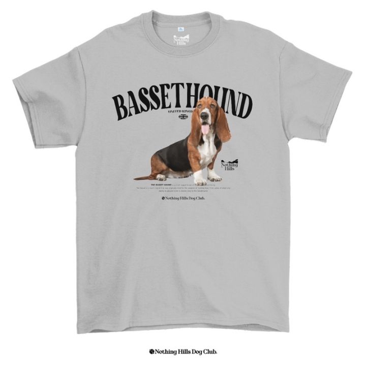 เสื้อยืดลาย-basset-hound-บาสเซ็ต-ฮาวด์-classic-cotton-unisex-by-nothing-hills-lc9e