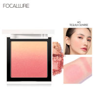 FOCALLURE 5 Colors Makeup Face Blush Silky Cream Transparent Powder Ombre Long-lasting Natural Waterproof Blusher