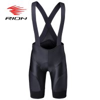 RION Men Cycling Shorts Mountain Bike MTB Bib Tights Bicycle Clothing 3D Padded Pockets Reflective Medium Distance Sports Wear