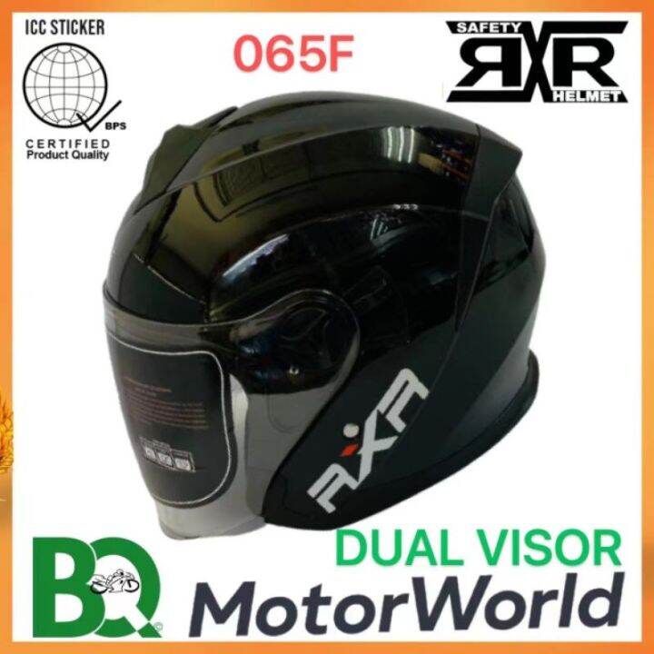 【COD】 Rxr Half Face Dual Visor 065F For Motorcycle With ICC (BPS) LARGE