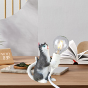 Baoblaze Đèn LED Hình Mèo Con Bằng Nhựa Resin Đèn Bàn Đèn Bàn Trang Điểm