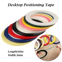 1Pc Marking Tape 3mm Width 66m Length Desktop Positioning Tape Multicolor Insulation Waterproof Drawing Grid No Trace Tape Tool Adhesives Tape