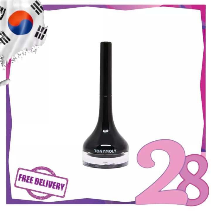 *TONYMOLY Black GEL Eyeliner Long Brush 4g 1 Black(8806358512347