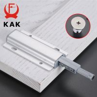 ▥ KAK Aluminum Alloy Push to Open Cabinet Catches Door Stops Magnetic Touch Stop Kitchen Invisible Cabinet Pulls Cabinet Hardware