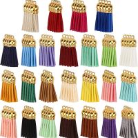 【YF】▦  10/20PC Leather Tassel Fringe Keychain Charms Tassels Pendant Suede Chains Jewelry Making