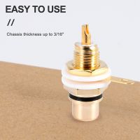 20Pcs Gold Plated RCA Terminal Jack Plug Female Socket Chassis Panel Connector for Amplifier Speaker