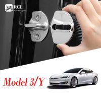 Door Lock Cover Protector Latches Door Stopper Covers Set 6 Interior Accessories For Tesla Model 3 Model Y Automobile Supplies