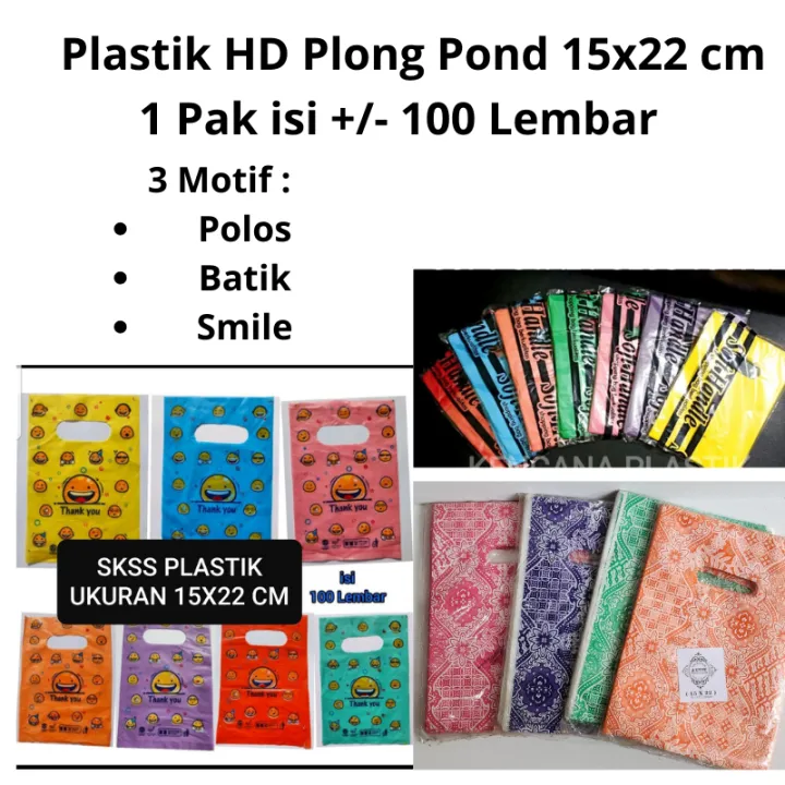 Plastik Hd Plong Polos Smile Ukuran 15x22 Isi 100 Lembar L Shopping Bag L Plastik Pond Oval 6575