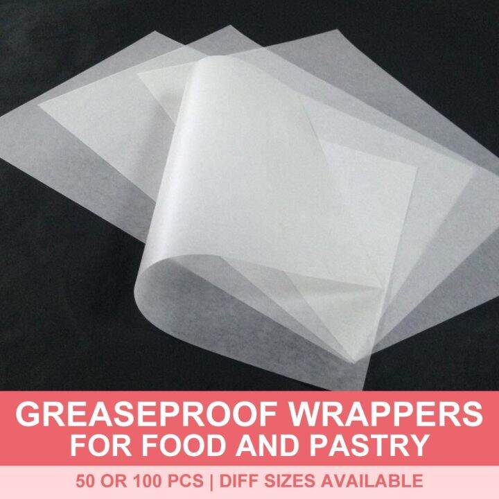 cOhBVKi3 100pc Greaseproof Food Paper Wrapper Wax Liner / Japanese