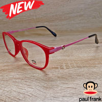 กรอบแว่นตา สำหรับตัดเลนส์ แว่นตา Fashion รุ่น Paul Frank 30066 สีแดง กรอบเต็ม ทรงรี ขาข้อต่อ TR90 รับตัดเลนส์ทุกชนิด ราคาถูก