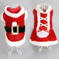 Dog Christmas Winter Costume Dog Fancy Dress Santa Festival Party Clothes for Puppy Cat Chihuahua Pet Items Accessories Vestido Dresses