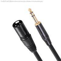 【CW】☞  6.35mm 1/4 Inch To Male Cable 6.35 Jack Mic Gold-plated Shield for Microphones