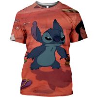 (All sizes are in stock)   dis Movies - Lilo 3D Printed T-shirt for Childrens Sewing, Short Sleeve Cartoon T-shirt, Childrens Clothing  (You can customize the name and pattern for free)