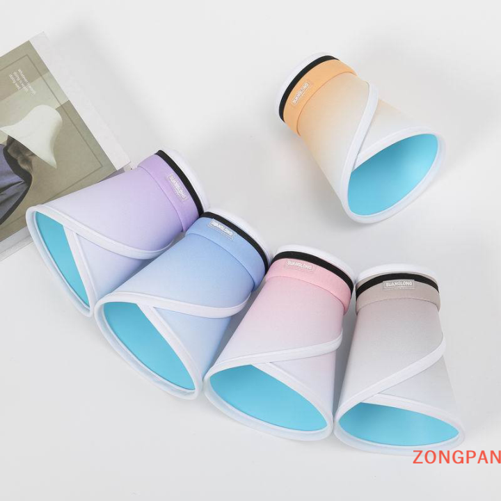 zongpan-หมวกกันแดดสำหรับผู้หญิงแบบพกพาหมวกกันแดดพับได้หมวกชายหาดท่องเที่ยวกลางแจ้งฤดูร้อน
