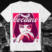 เสื้อยืดผ้าฝ้ายผู้หญิงผู้ชาย TShirt HOTBOX โค Kokain Mia Wallace Trippy Swag Graphic เสื้อยืดชายฤดูร้อนขนาดใหญ่เสื้อ