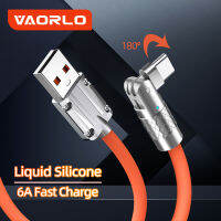 VAORLO 6A โลหะหมุนได้180 ° ของแท้สายชาร์จซิลิโคนเหลวชนิด C/ไมโคร USB/สายเครื่องชาร์จยูเอสบีฟ้าผ่าชาร์จเร็วเข้ากันได้กับ Ios iPhone 7 8 iPhone 13 Pro Max OPPO Huawei Realme โทรศัพท์มือถือ