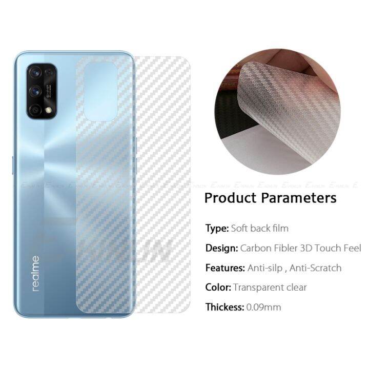 ป้องกันคาร์บอนไฟเบอร์คาร์บอน3d-นิ่มฟิล์มด้านหลังสำหรับ-realme-10-9-9i-8-8s-8i-7-5-7i-6-6s-6i-pro-plus-ด้านหลังไม่มีกระจก5ชิ้น