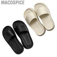 COD Macospice Women Sandals  Fashion Elegant Light Weight Slide Slippers Wide Strap Open Toe Thick Sole for Shopping Outing