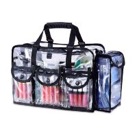 ZZOOI PVC Ladies Handbag Large Capacity Transparent Messenger Bag Beach Waterproof Special Bag Outdoor Shoulder Bag Travel Storage Bag