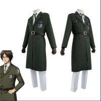 Anime Attack on Titan Cosplay Costume Green Cloak Investigation Corps Full Set of Cos Allen Uniforms Army Green Long Coat