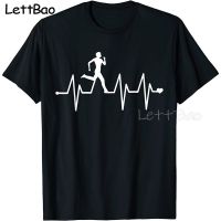 Athletics Heartbeat Pulse Funny Running Casual Tee Shirt Tops Short Sleeve Asian Size Aesthetic Clothing Dropship 【Size S-4XL-5XL-6XL】