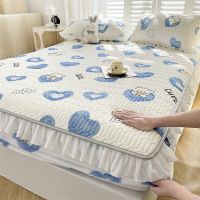 Natural Thai Latex Summer Mat Cooling Home Bedspreads Coverlets Non-slip Elastic Band Bed Mattress Protector Cover Bed Sheet