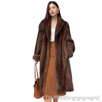 ●♝❐ hrgrgrgregre Casaco de pele vison feminino retrô veludo estilo longo roupas inverno casual quente corta-vento S-9XL